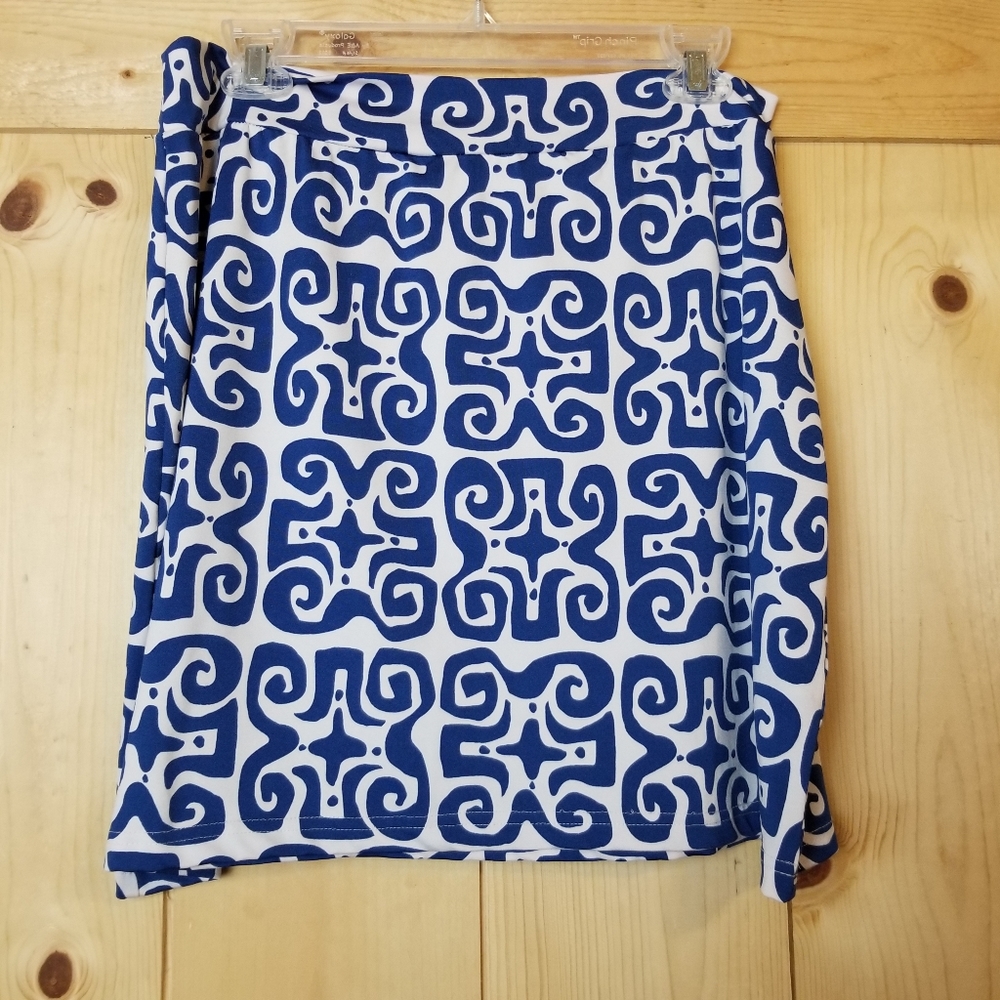 Buckhead Betties Print Stretchy A-Line Skirt View 2